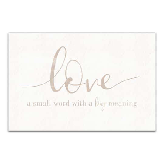 Love Has a Big Meaning Canvas Wall Art